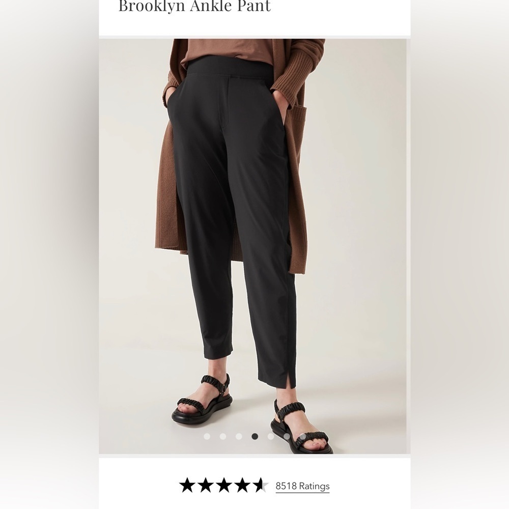 Athleta Brooklyn black ankle pants Sz 26 plus size pockets NWT NEW